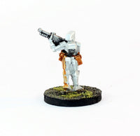 PTD IA266 Grima standing with Moth Rifle raised