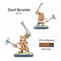 DH13-01 Dwarf berserker with Axe and Club