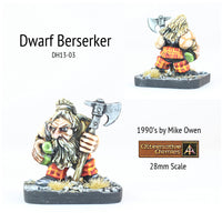 DH13-03 Dwarf berserker with Axe and Ale Bottle