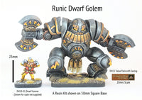 DH15 Dwarf Runic Golem (60mm tall and 120mm wide kit)