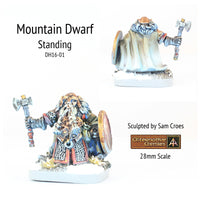 DH16-01 Mountain Dwarf in armour and helm standing