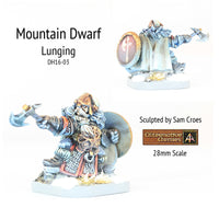 DH16-03 Mountain Dwarf in armour and helm lunging