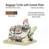 DH19 Baggage Turtle with Gnome Rider (50mm long) (Pack or Parts)