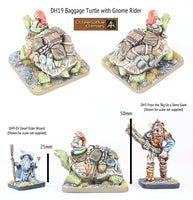 DH19 Baggage Turtle with Gnome Rider (50mm long) (Pack or Parts)