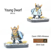 DH1-03 Young Armoured Dwarf with Short Sword and Shield