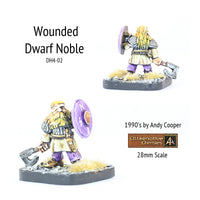 DH4-02 Dwarf noble with Axe and Shield, bandaged head