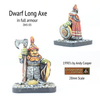 DH5-05 Dwarf full armour with shield and long handle Axe