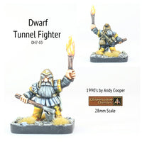 DH7-03 Dwarf standing with Torch and Axe