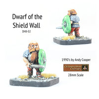 DH8-02 Bareheaded Dwarf with Sword and Shield