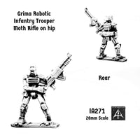 IA271 Grima standing Moth Rifle on hip