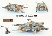 IAF103A Taranis Repulsar MBT Cannon Turret (Super Heavy) - Free Pack of Drones included