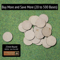 MDF006 25mm Round - Buy More and Save More (20 to 500 bases)