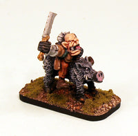 PTD OH26-01: Orc Officer rider with Serrated Hatchet mounted on a Boar