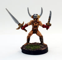 PTDCA3-01: Evil Barbarian with Horned Helm and twin Sword.